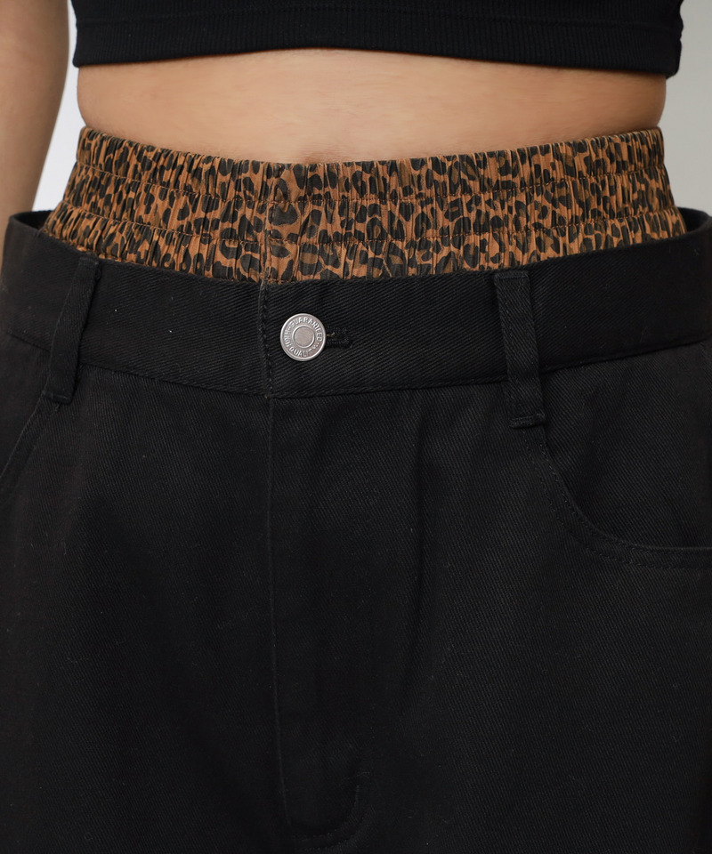 【MLB】ダブルウエストバレルレッグパンツ 詳細画像 ブラック 18