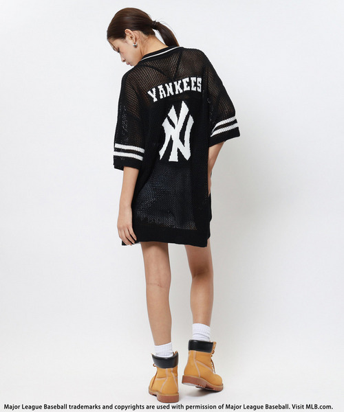 【MLB】バックロゴメッシュポロジャガードニット