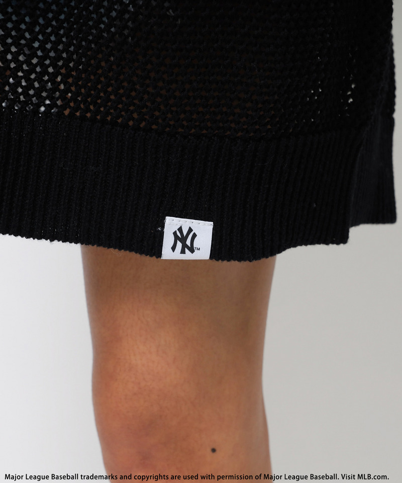 【MLB】バックロゴメッシュポロジャガードニット 詳細画像 ブラック 10