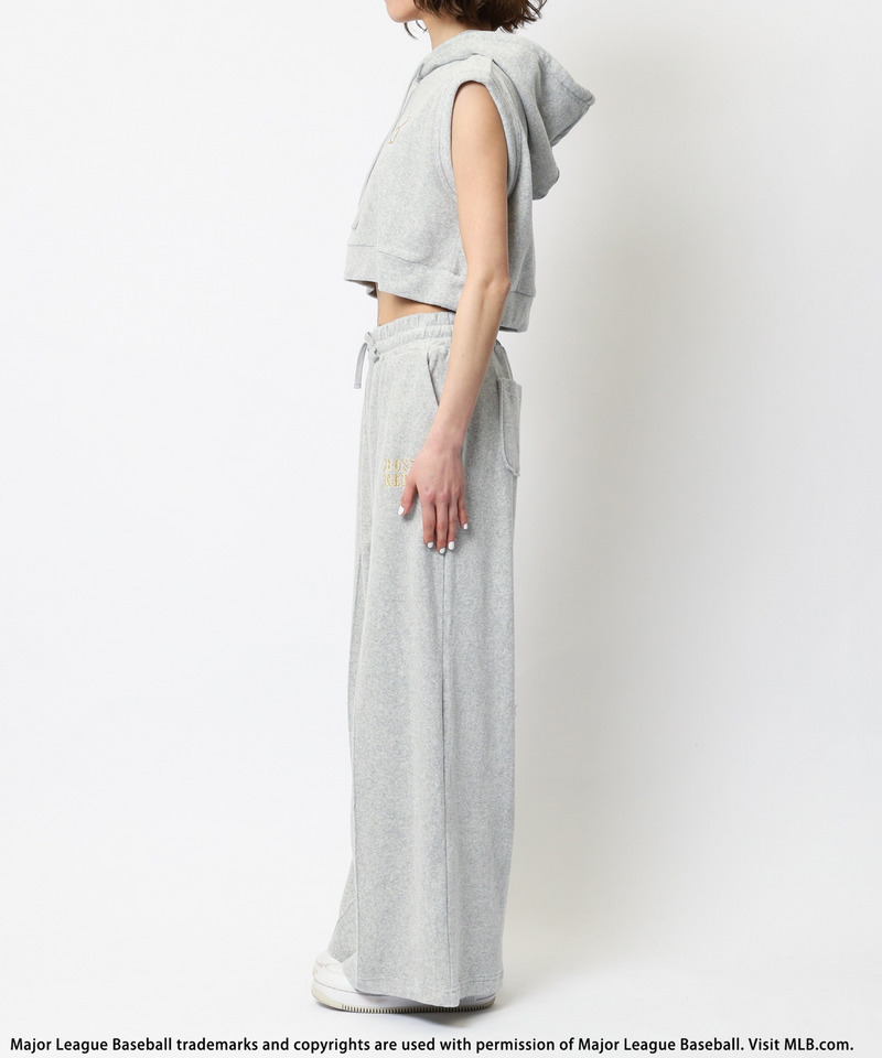 【MLB】ロゴパイルフーディーセットアップ 詳細画像 グレー 4
