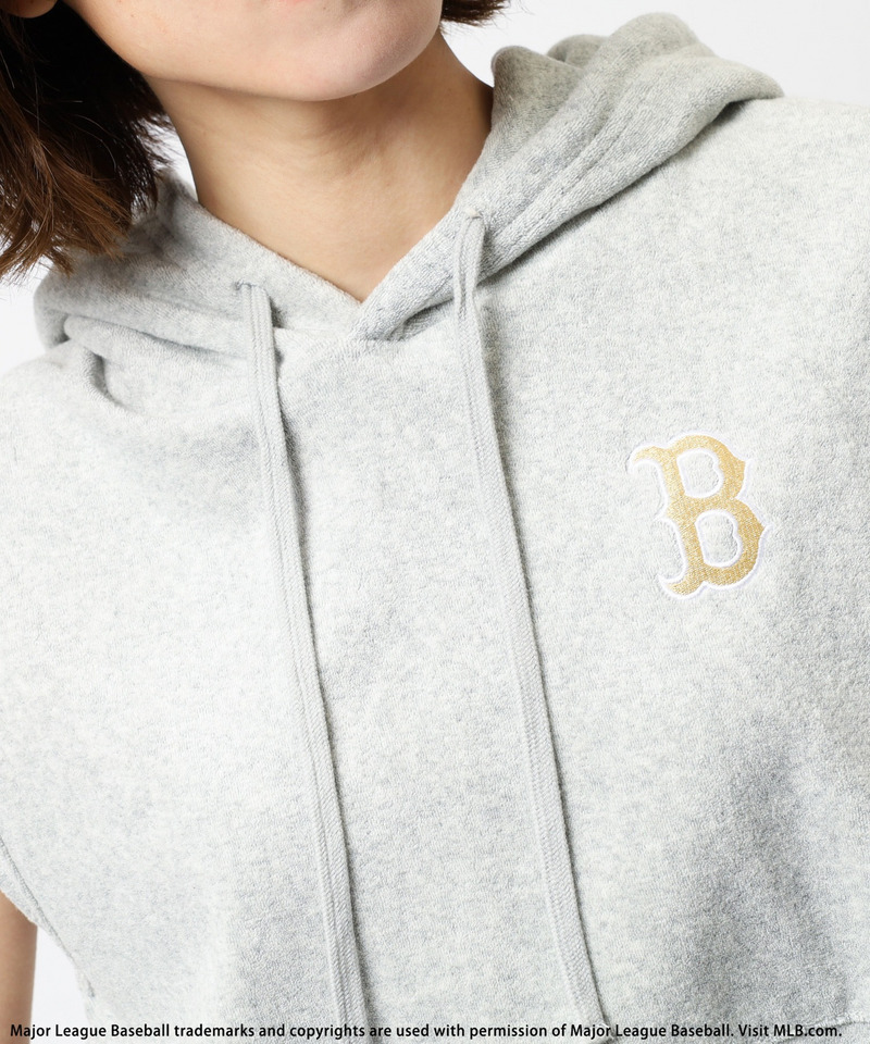【MLB】ロゴパイルフーディーセットアップ 詳細画像 グレー 6