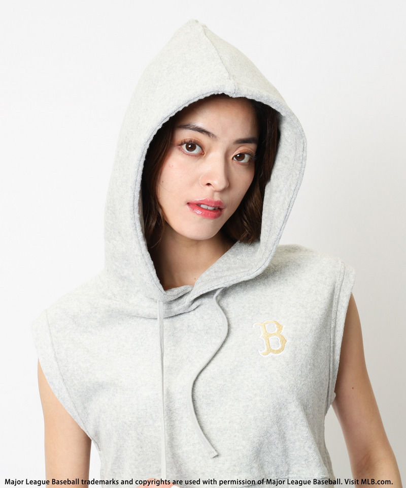 【MLB】ロゴパイルフーディーセットアップ 詳細画像 グレー 7