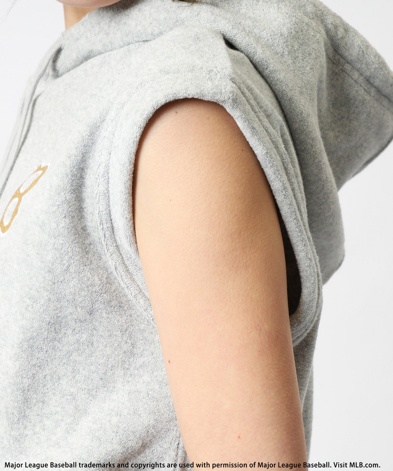 【MLB】ロゴパイルフーディーセットアップ 詳細画像 グレー 8