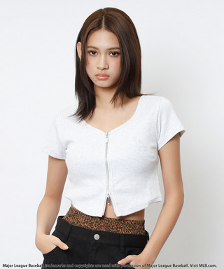 【MLB】ZIPロゴリブトップス