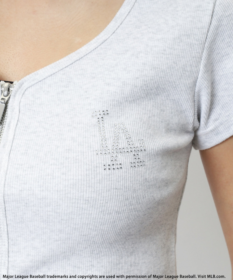 【MLB】ZIPロゴリブトップス 詳細画像 グレー 3