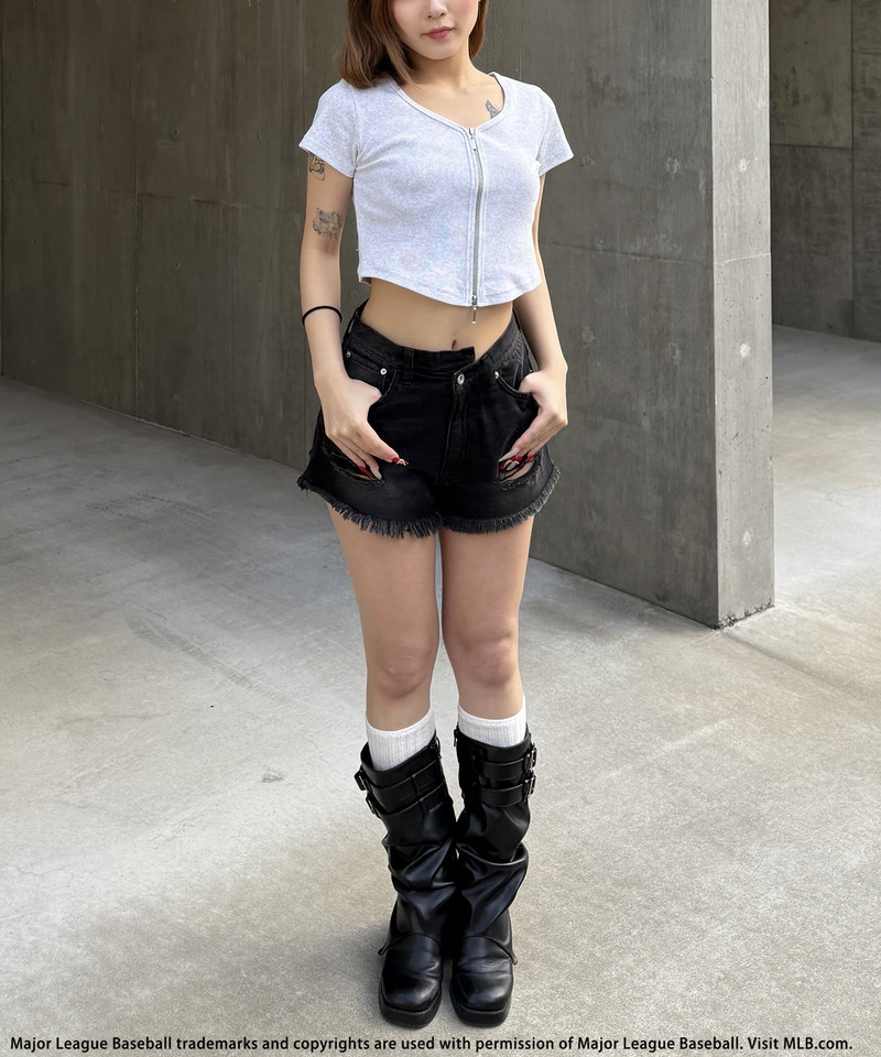 【MLB】ZIPロゴリブトップス 詳細画像 グレー 6