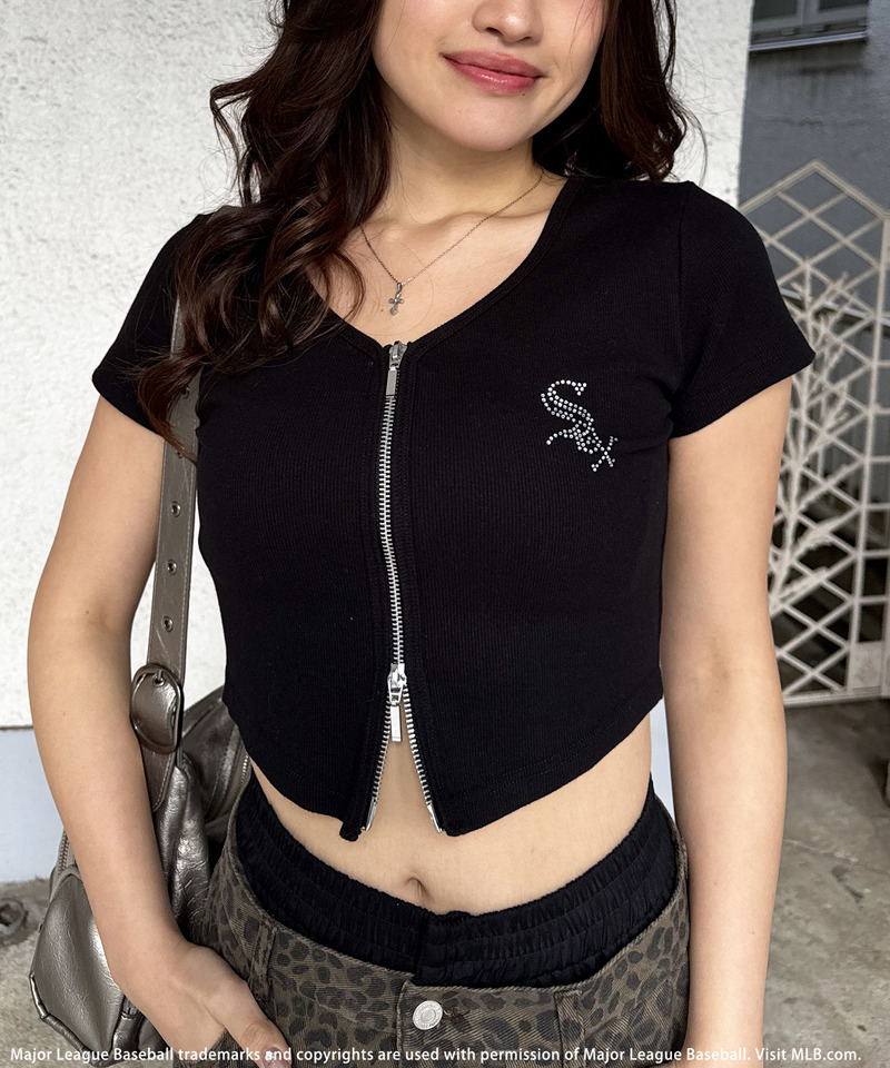 【MLB】ZIPロゴリブトップス 詳細画像 ブラック 13