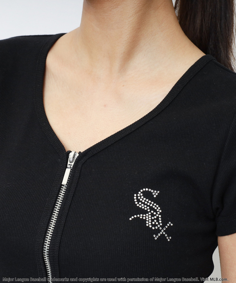 【MLB】ZIPロゴリブトップス 詳細画像 ブラック 8