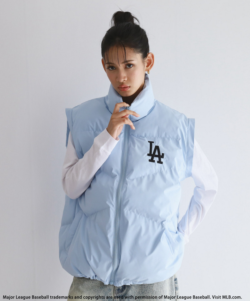 【MLB】2WAYパファージャケット 詳細画像 ブルー 22