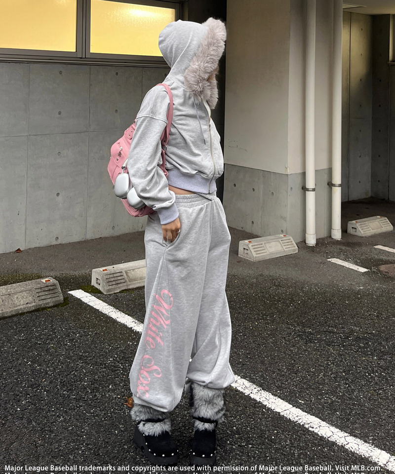 【MLB】ファーZIPショートパーカー 詳細画像 グレー 19