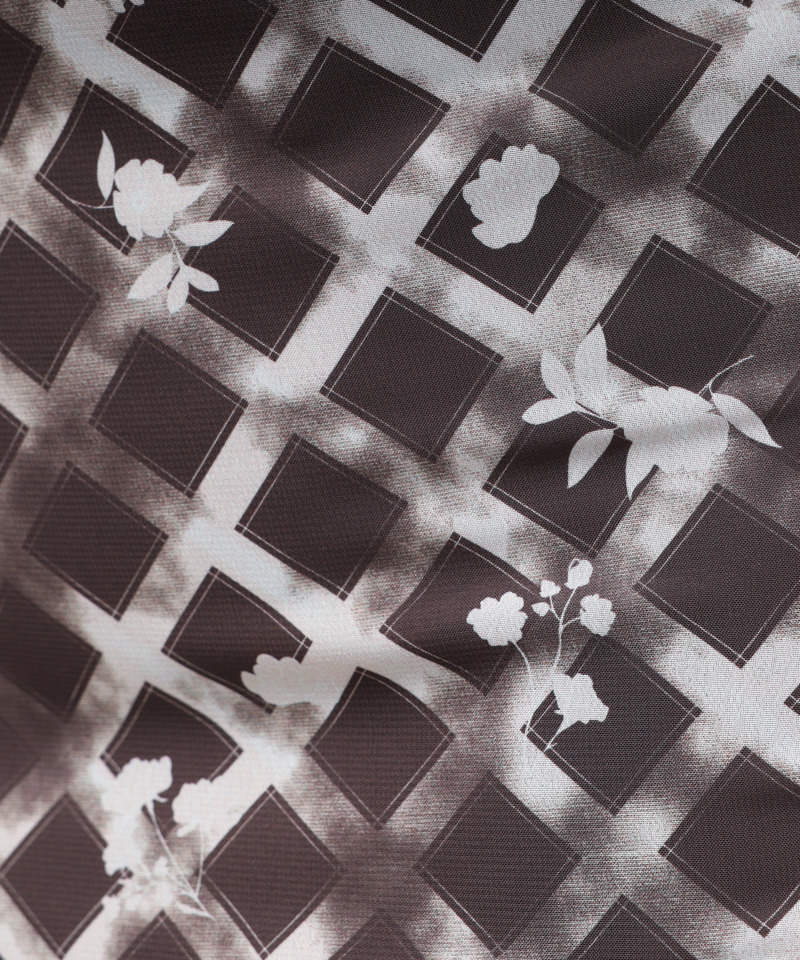 オリジナルフラワー柄ラメカーデアンサンブルワンピース 詳細画像 ブラウン 9