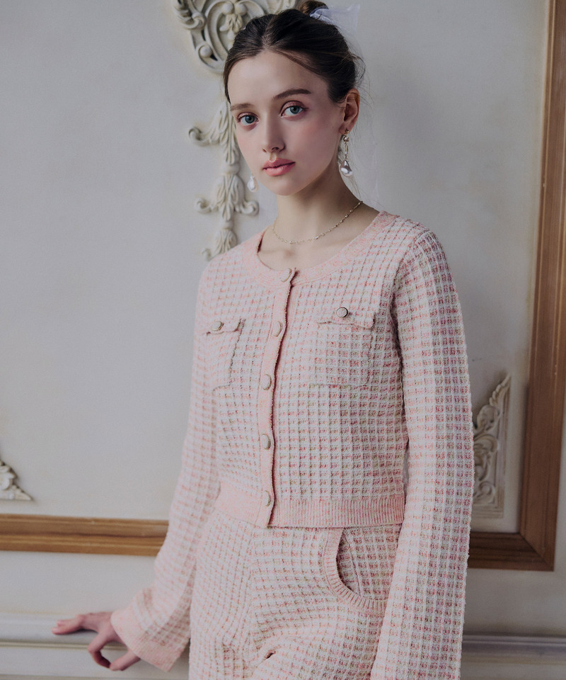 ニットツイードショートパンツ 詳細画像 ピンク 1