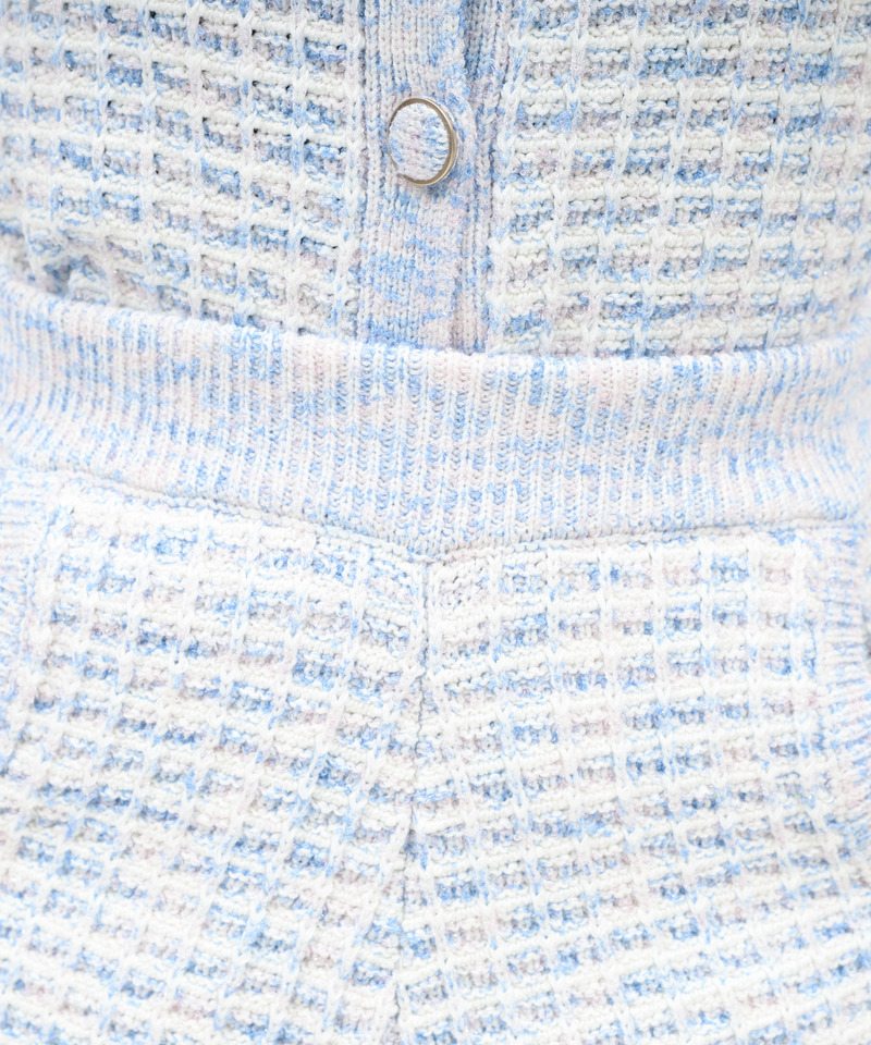 ニットツイードショートパンツ 詳細画像 ブルー 4