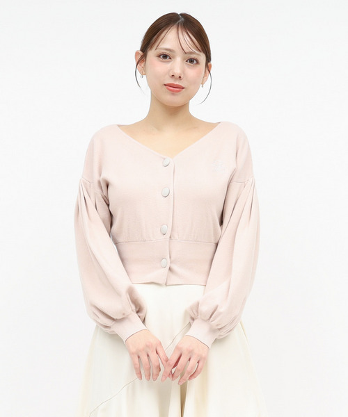 オリジナルロゴ配色カーデトップス 詳細画像