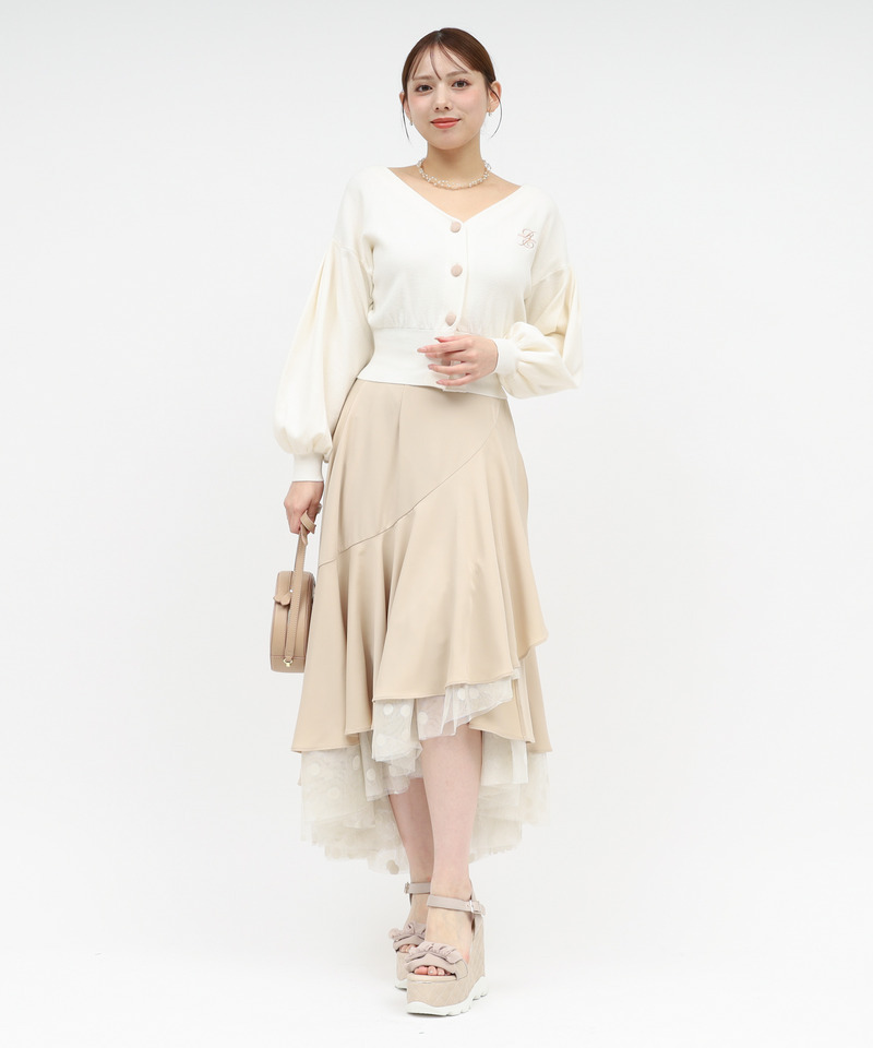 オリジナルロゴ配色カーデトップス 詳細画像 オフホワイト 10