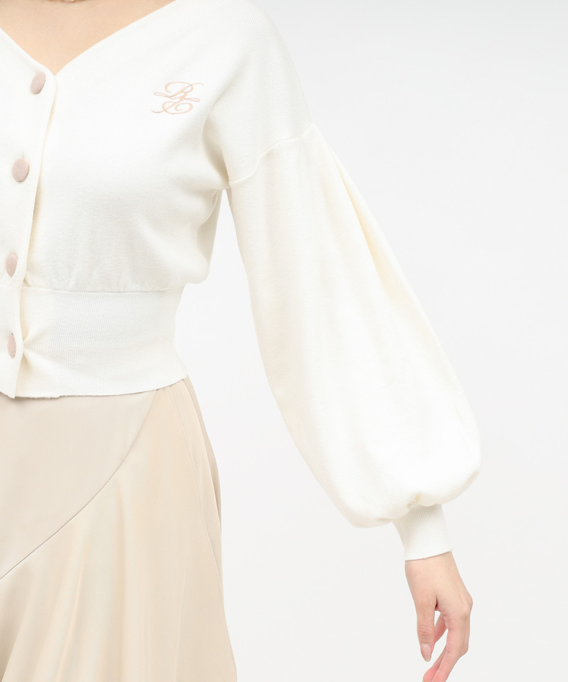 オリジナルロゴ配色カーデトップス 詳細画像 オフホワイト 6