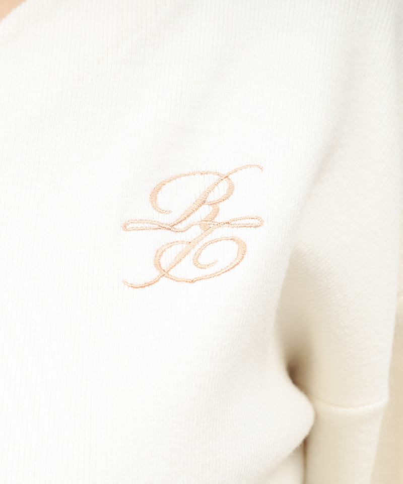 オリジナルロゴ配色カーデトップス 詳細画像 オフホワイト 7