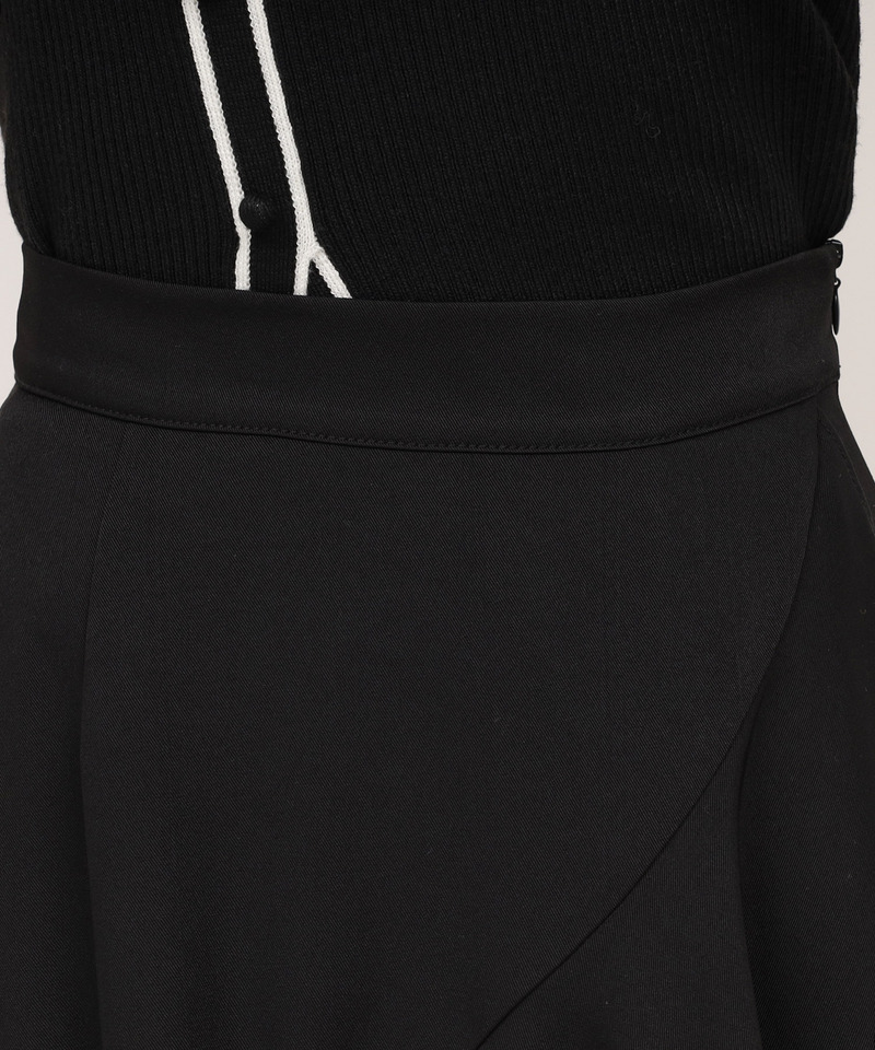 ドットチュールラッフルフレアスカート 詳細画像 ブラック 4