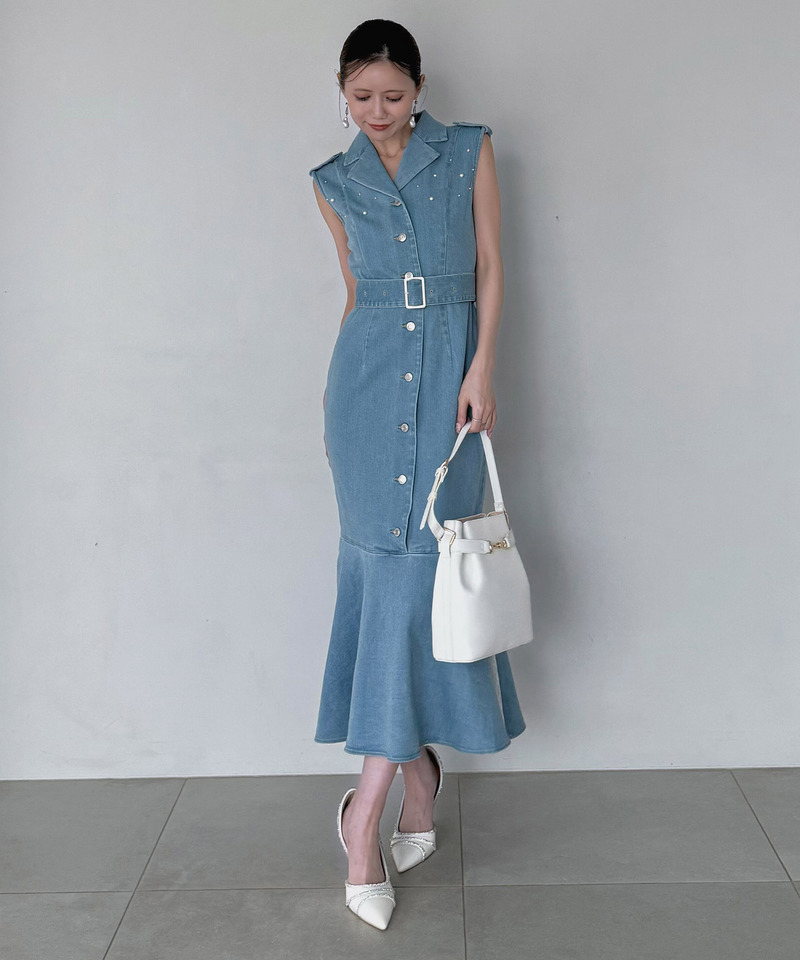 liberty デニムノースリーブマーメイドワンピース 詳細画像 ブリーチ 5