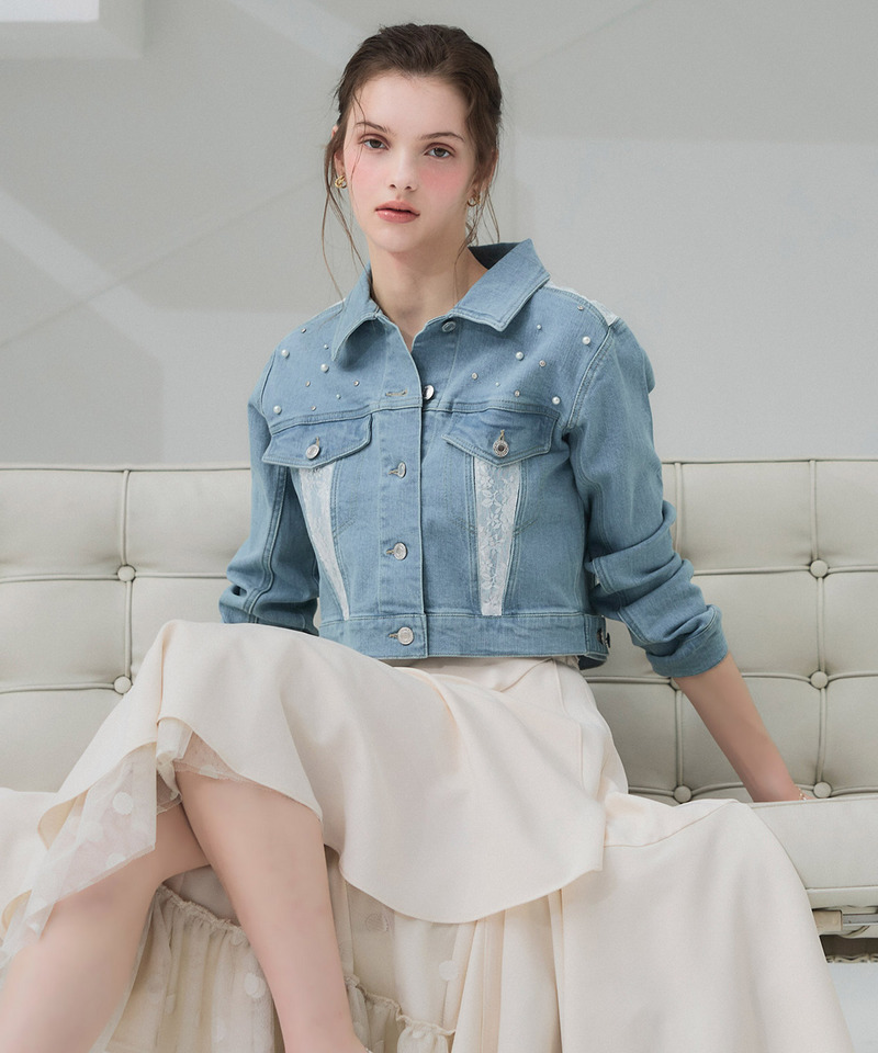 liberty デニムコンパクトジャケット 詳細画像 ブリーチ 1