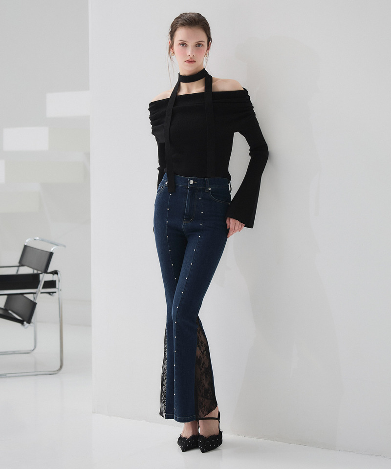 liberty デニムフレアパンツ 詳細画像 インディゴ 1