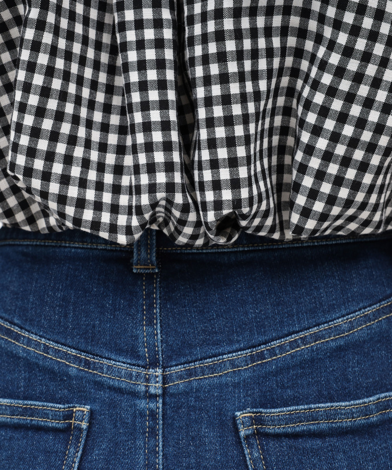 バルーンヘムクロップドシャツ 詳細画像 チェック 7