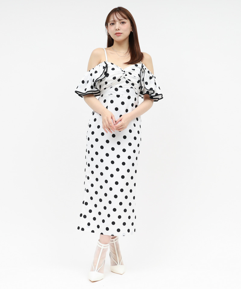 ラッフルドットレディドレス 詳細画像 オフホワイト 1