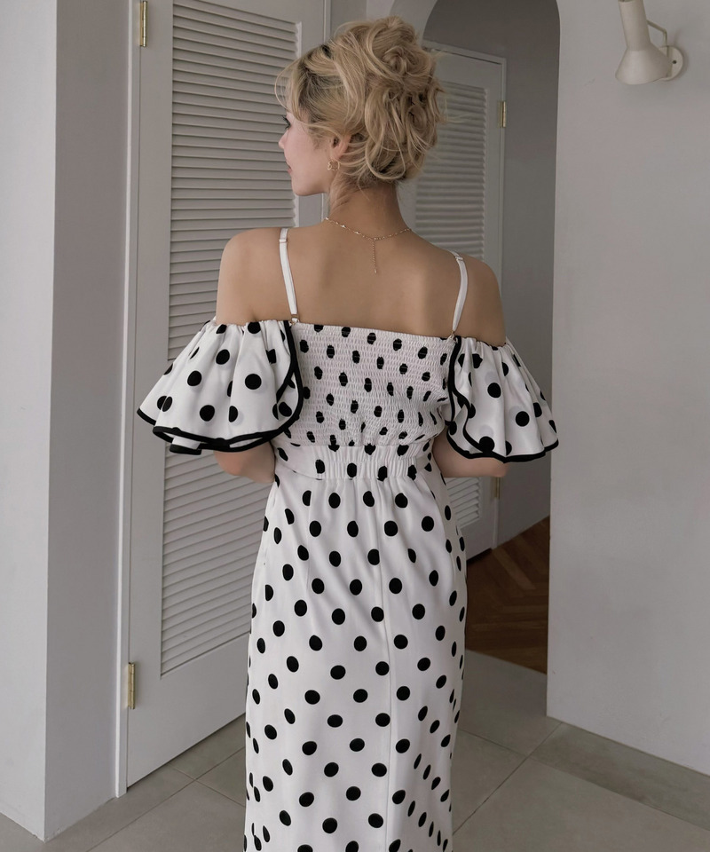 ラッフルドットレディドレス 詳細画像 オフホワイト 4