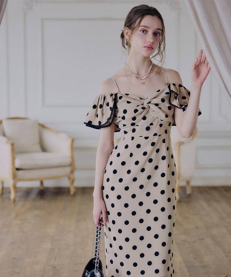 ラッフルドットレディドレス 詳細画像 ベージュ 19