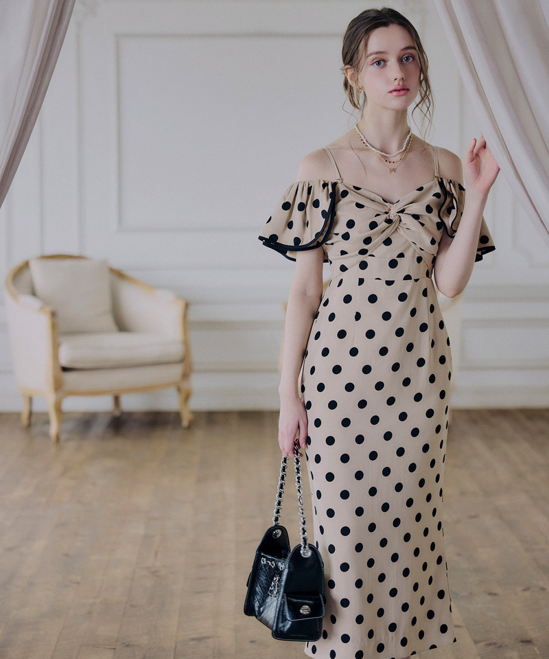 ラッフルドットレディドレス 詳細画像 ベージュ 20