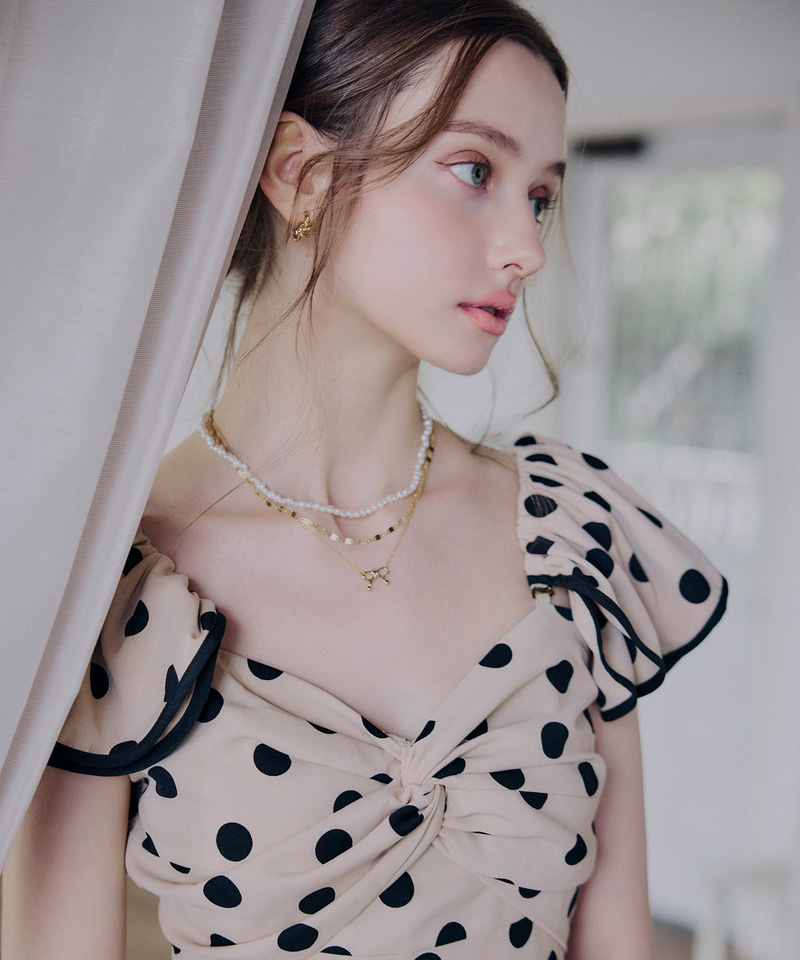 ラッフルドットレディドレス 詳細画像 ベージュ 22