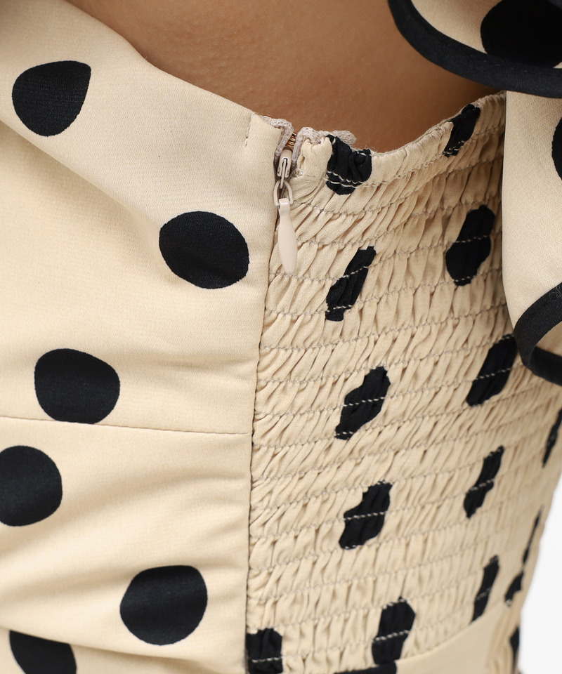 ラッフルドットレディドレス 詳細画像 ベージュ 9