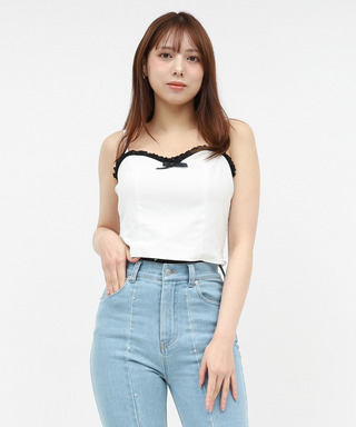 レーストリミングリボンキャミソール