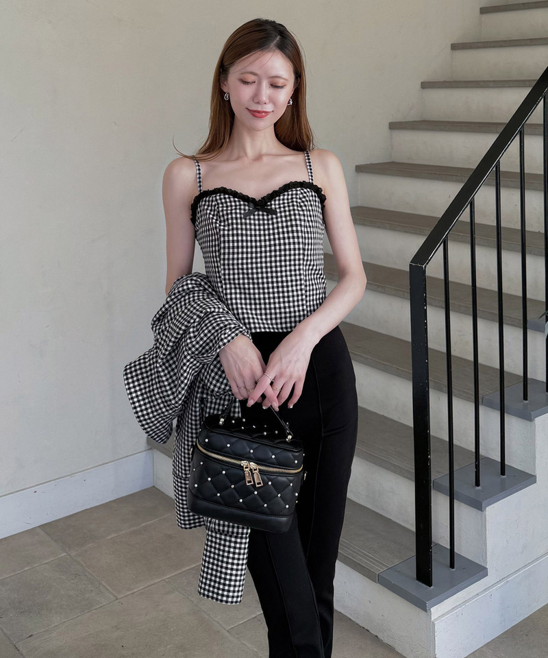 レーストリミングリボンキャミソール 詳細画像 チェック 8