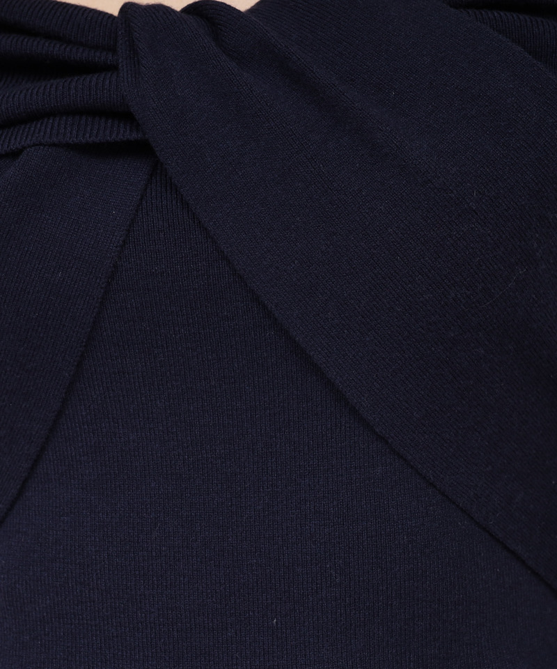 花柄オーガンジークロスニットドッキングワンピース 詳細画像 ネイビー 6