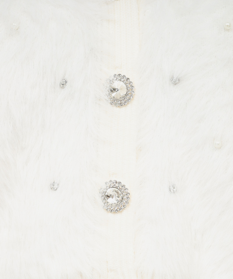 パールビジューシャギーカーデトップス 詳細画像 オフホワイト 6