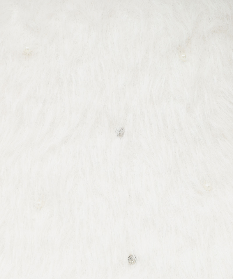 パールビジューシャギーミニスカート 詳細画像 オフホワイト 5