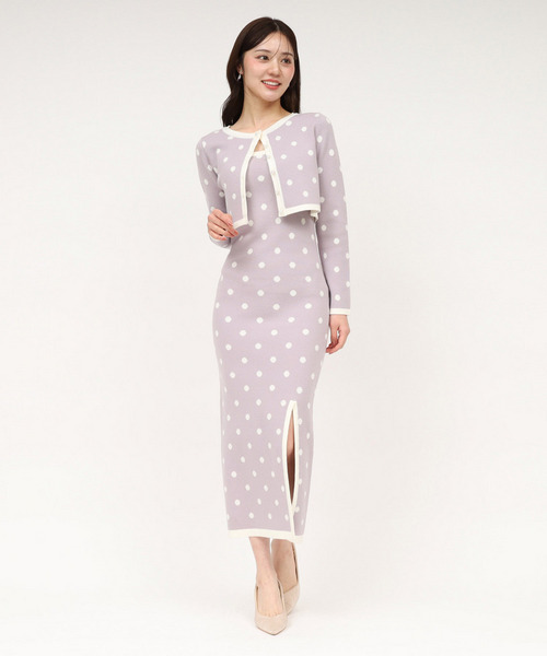 アンサンブルドットタイトワンピース 詳細画像