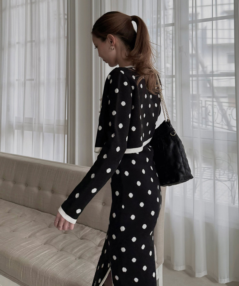 アンサンブルドットタイトワンピース 詳細画像 ブラック 11