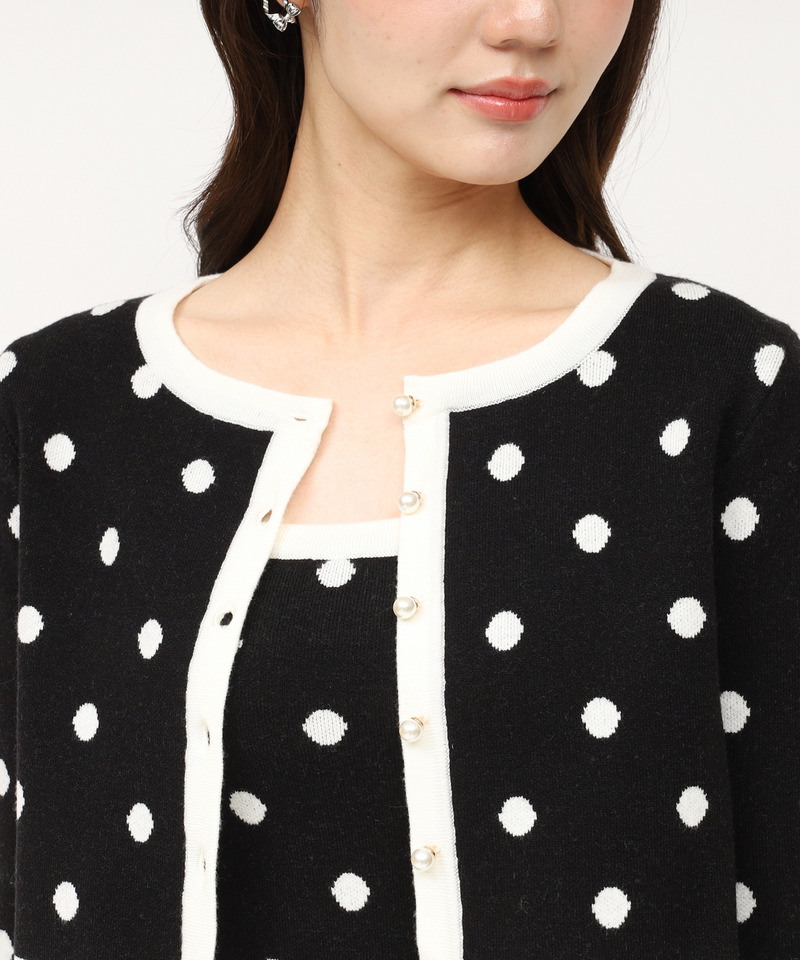 アンサンブルドットタイトワンピース 詳細画像 ブラック 5