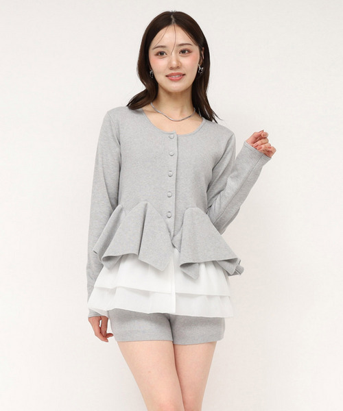 ランダムフリルヘムシアードッキングトップス 詳細画像