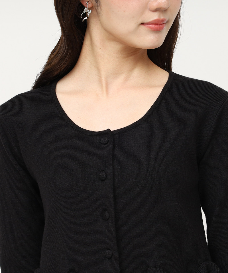 ランダムフリルヘムシアードッキングトップス 詳細画像 ブラック 4