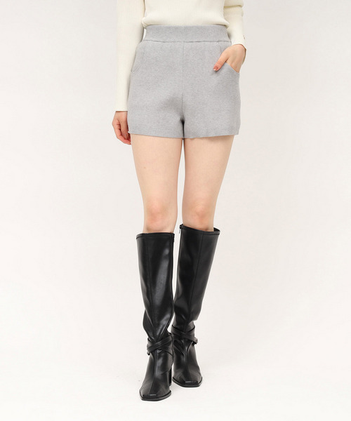 ニットショートパンツ 詳細画像