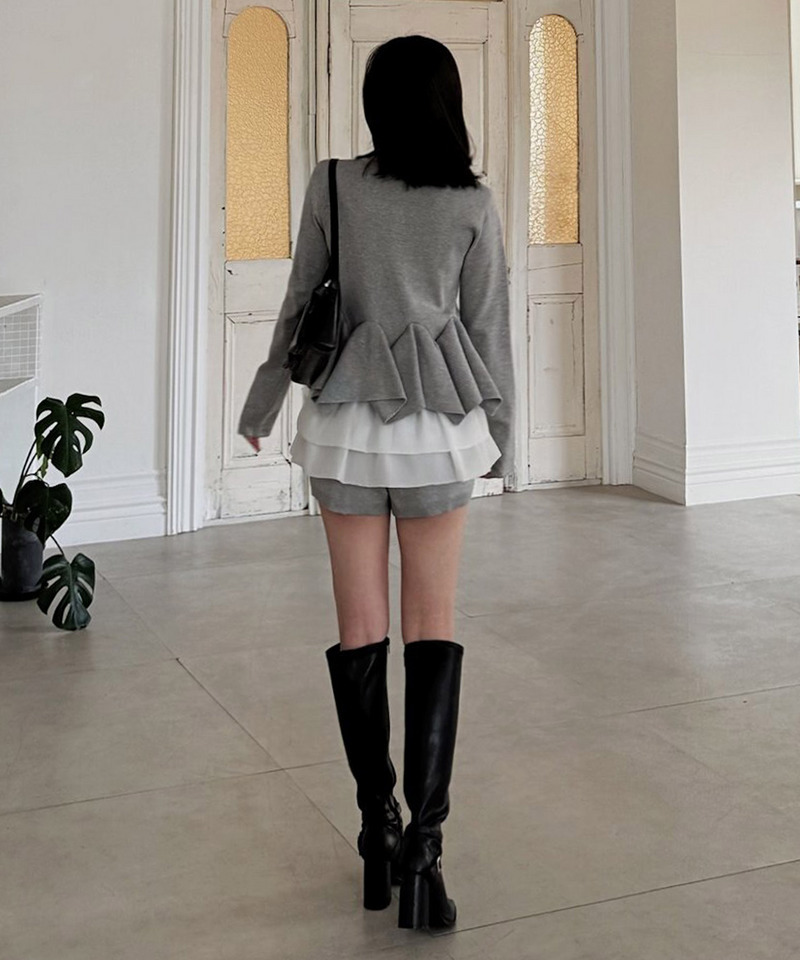 ニットショートパンツ 詳細画像 グレー 5