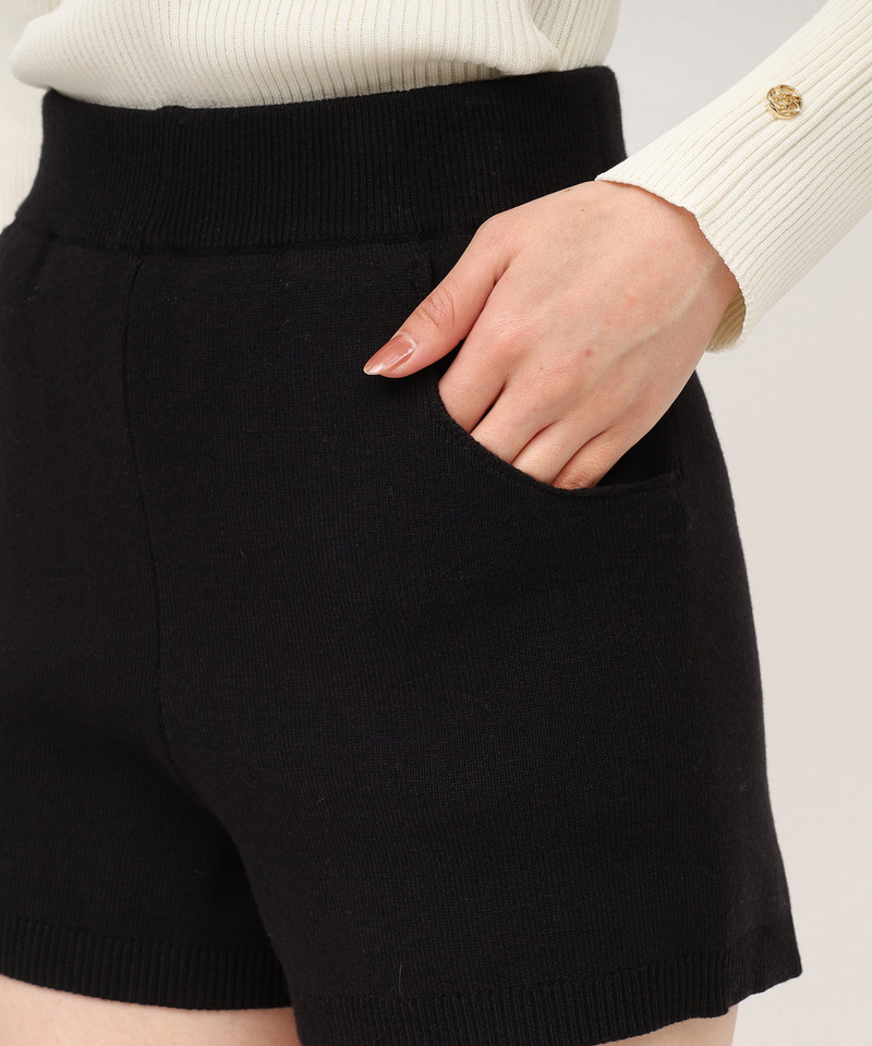 ニットショートパンツ 詳細画像 ブラック 7