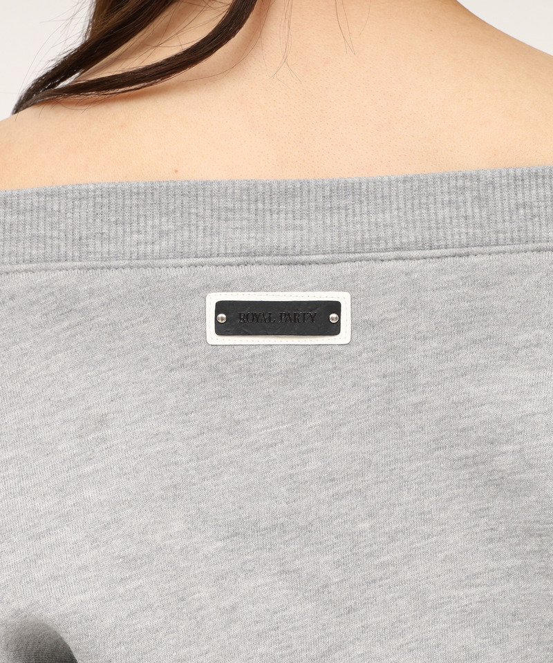 スウェットオフショルミニワンピース 詳細画像 グレー 5