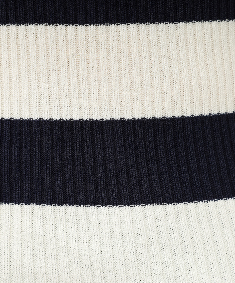 ウォッシャブルスキッパー長袖ニットトップス 詳細画像 ボーダー 7