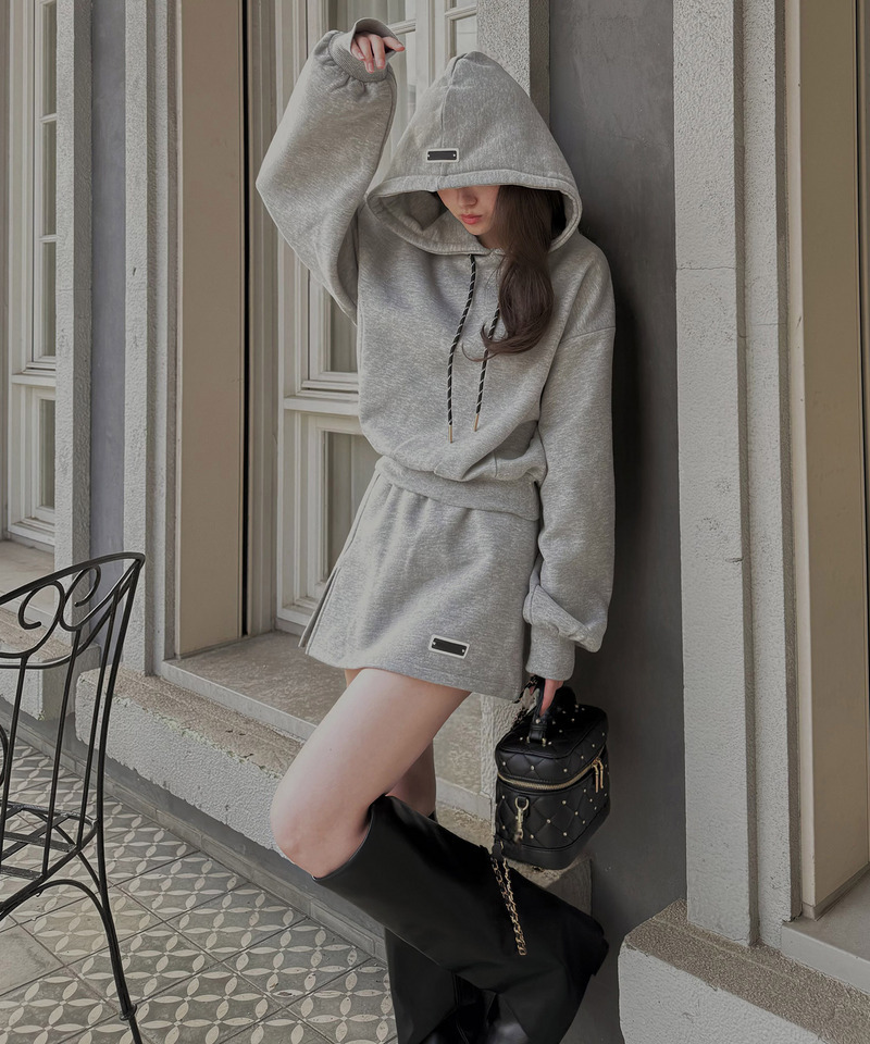 スウェットフーディープルオーバー 詳細画像 グレー 3