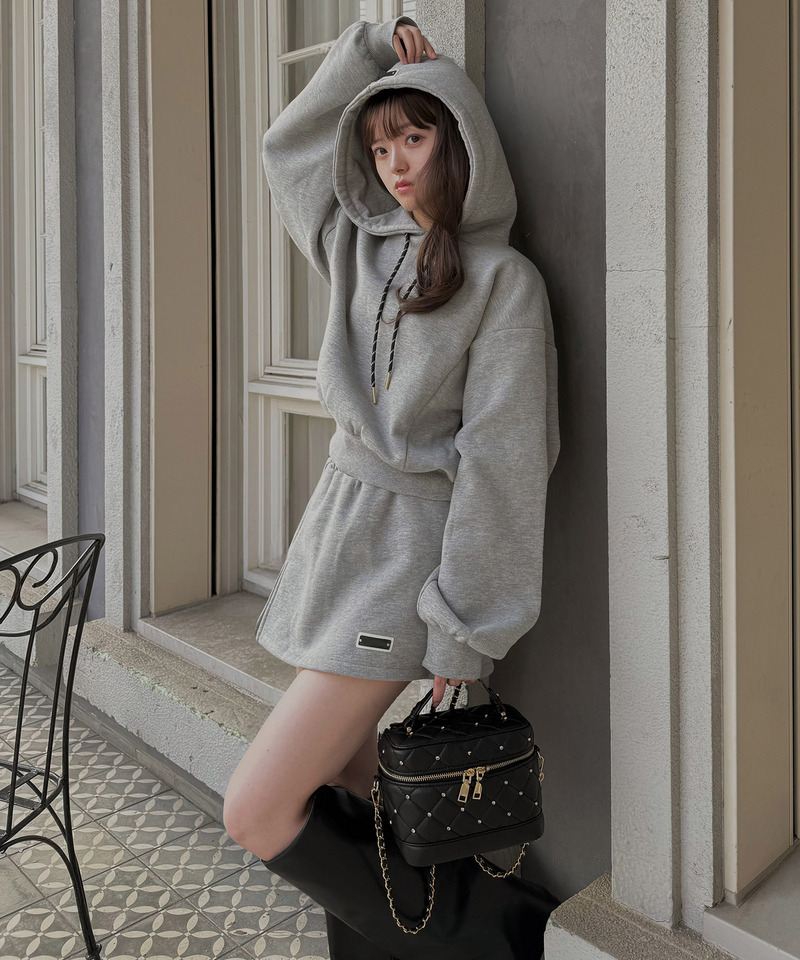 スウェットフーディープルオーバー 詳細画像 グレー 4