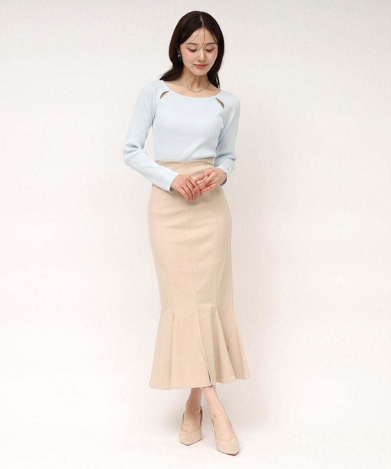 ガムストレッチマーメイドスカート&rsquo;26s 詳細画像 ベージュ 2
